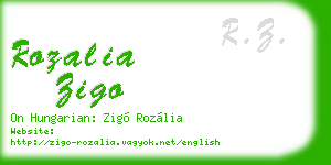 rozalia zigo business card