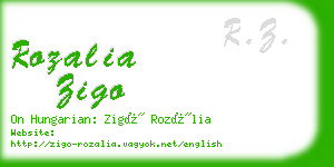 rozalia zigo business card